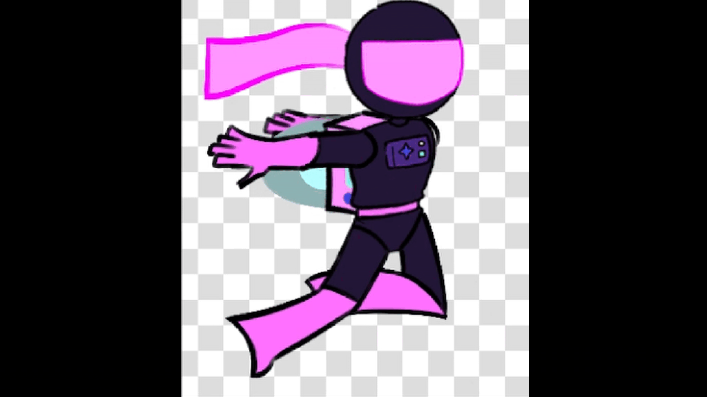 GIF of an animation used in the game, Astro-Venger